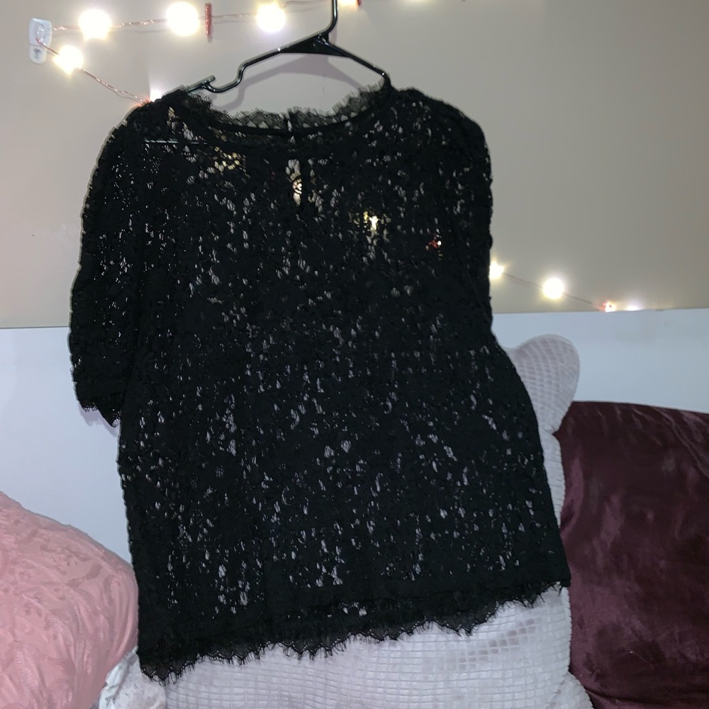 Beautiful black lace shirt